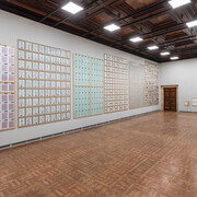Alighiero e Boetti, Raddoppiare dimezzando, vista della mostra. Per gentile concessione dell'Accademia Nazionale di San Luca