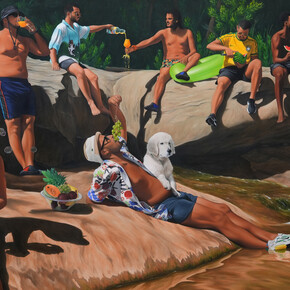 Gaétan Vaguelsy, Les baigneurs (detail), 2026. Courtesy of Galerie Polaris