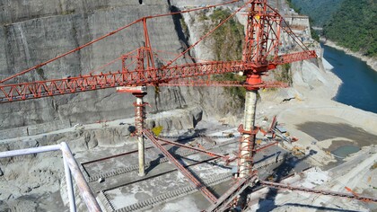 Damming of rivers breaks natural and human flows, such as this one on Subansiri, Arunachal Pradesh, India @ Neeraj Vagholikar