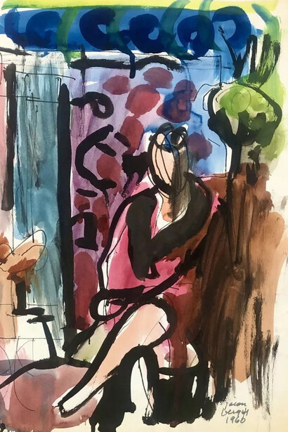 Jason Berger, [Seated woman], 1960. Courtesy of Childs Gallery