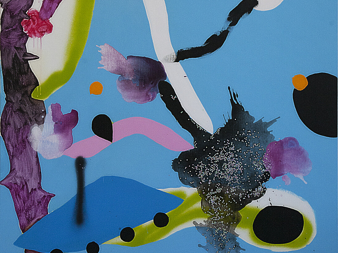Caterina Silva, After the drowning (detail), acrylic, spraypaint, oil, water soluble oil and glitter on linen, 140 x 200 cm, 2015