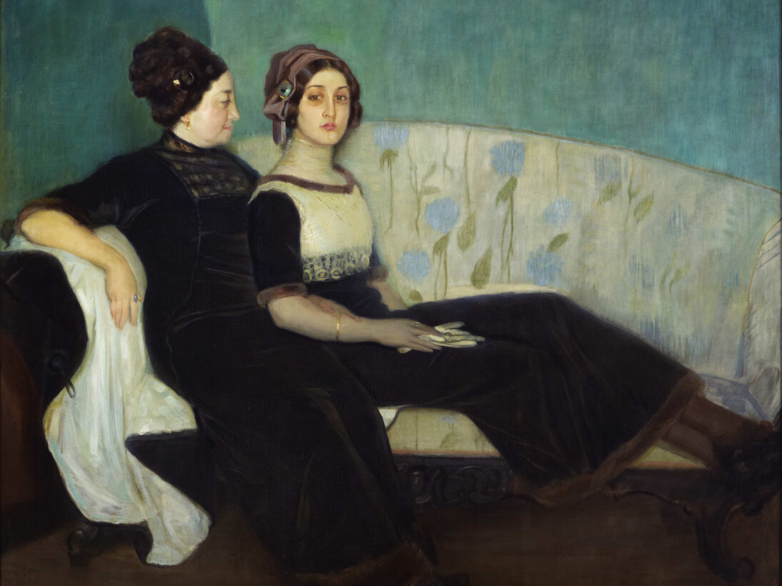 La Viuda Narezo e hija, 1910, Oil on canvas, 158 x 180 cm 