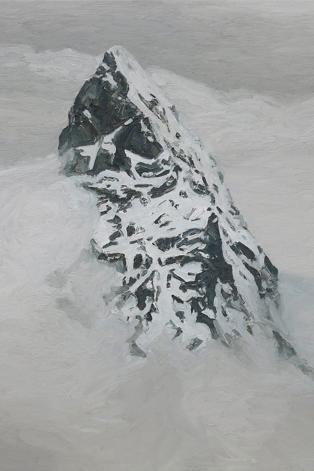 Ralph Fleck, Alpenstück 15.V The Horn, 2015, oil on canvas, 180 x 160 cm