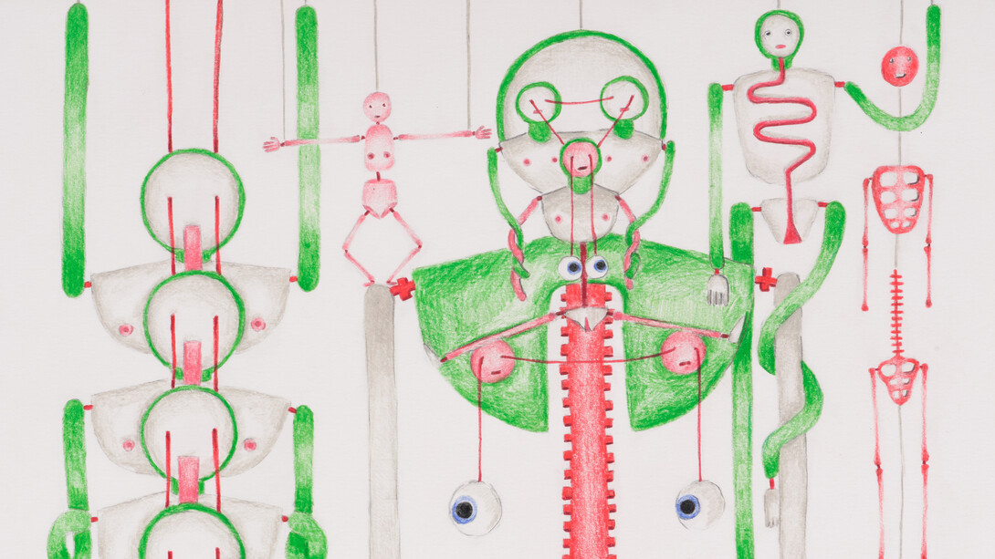 Rosie Gibbens, Parabiosis: factory (detail), 2024. Courtesy of Pippy Houldsworth Gallery