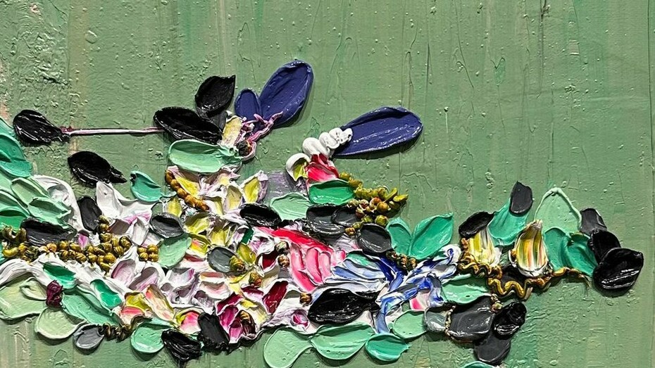 Julia Fernandez-Pol, “Jardin,” (detail) 2008, oil on canvas, 11 1/16” x 14 1/16”. Courtesy of the artist and Atrium Gallery