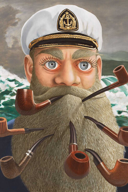 Sean Landers, Capitaine Homer (sept pipes pour sept mers), 2016, collection privée © Courtesy of the artist and Rodolphe Janssen, Brussels