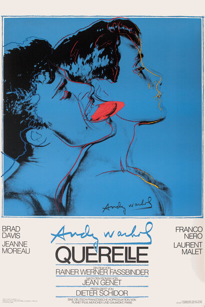Andy Warhol (1928-1987), Querelle, 1982, Offset lithograph, 100 × 69.7 cm. For the promotion of Rainer Werner Fassbinder’s last movie. Publisher: Universal Prints, Hamburg, Germany. Collection Paul Maréchal. © The Andy Warhol Foundation for the Visual Arts, Inc. / SODRAC (2014). Photo Roch Nadeau, courtesy Paul Maréchal