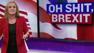 Programa de televisión anunciando el Brexit