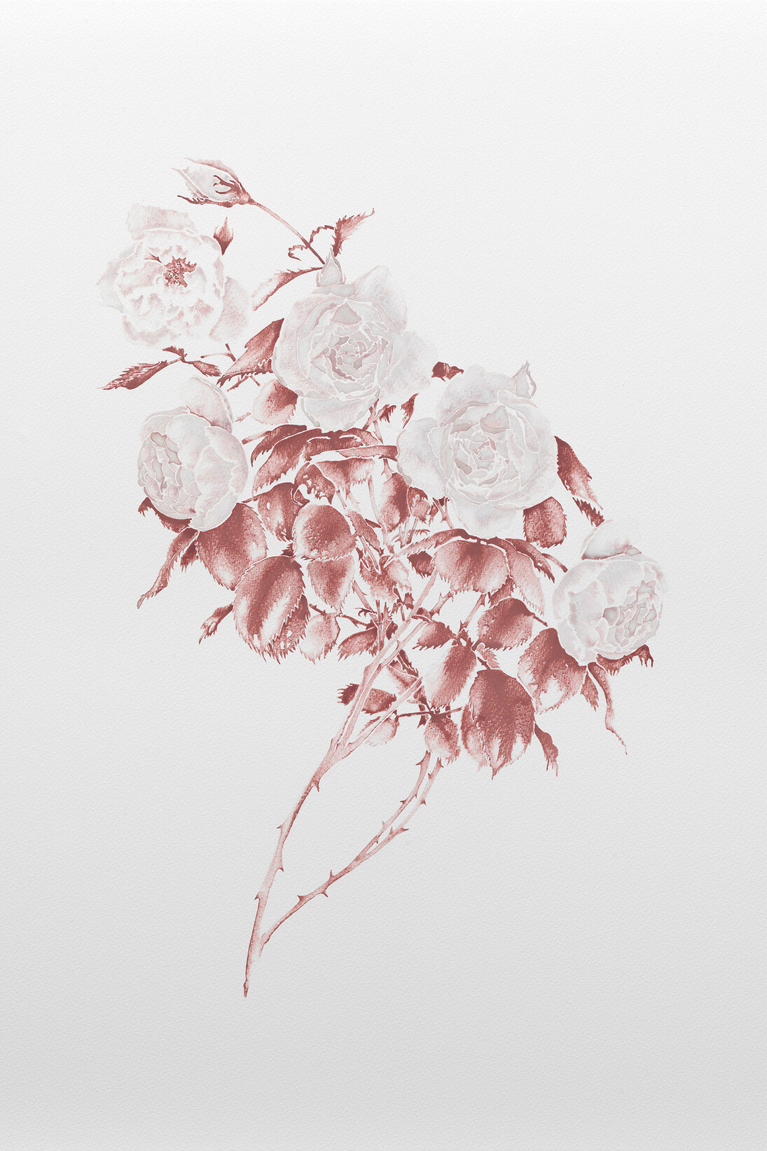 Hannah Maybank, Emily, 2014, Japanese Glass Pigment and Gofun White in Watercolour on Stretched
Watercolour Paper over Polyester, 35 1/2 x 29 1/2 in / 90 x 75 cm