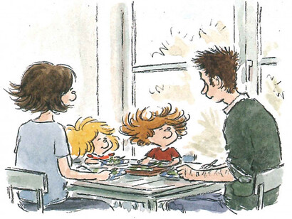 Pico Bogue and his family. Courtesy of Comics Art Museum