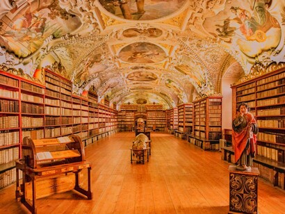 The philosophical hall in the Strahov monastery, Prague, Czech Republic