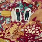 Francesco Clemente, Io e lei a tavola (dettaglio), 1980. Cortesia di Mart