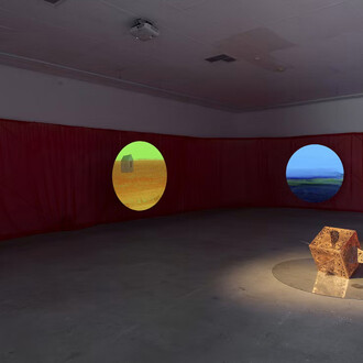 Shireen Taweel, pacing seven circles, exhibition view. Courtesy of Gertrude Contemporary
