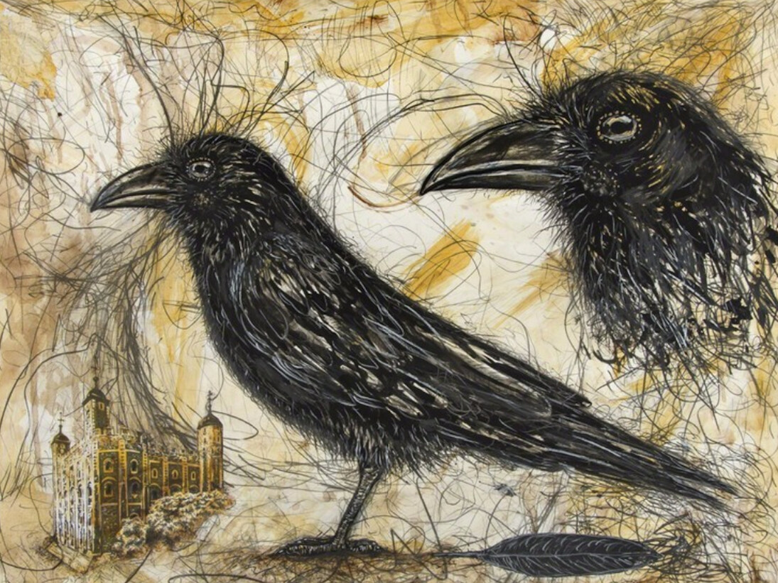 Jeffrey Vallance, Tower Raven (Corvus corax), 2016. Edward Cella Art & Architecture