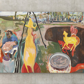 Michael Armitage, "Amongst the Living", 2022, installation view third floor Kunsthaus Bregenz, 2023. Photo by Markus Tretter. Courtesy of the artist and The Museum of Contemporary Art, Los Angeles © Michael Armitage, Kunsthaus Bregenz