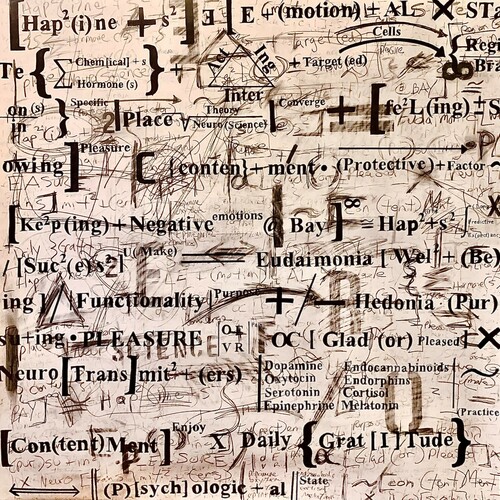 Gabriel Delgado, Happy (from the Emotions series), ink and graphite on Strathmore watercolor paper, mounted on canvas, 48x48x2.50 in