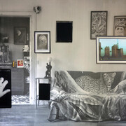 Deborah Schamoni gallery, Munich. Véronique Bourgoin, Vue d’exposition "Salon Cosmos " (Le 116, Montreuil) 
Courtesy de l'artiste et Deborah Schamoni, Munich
