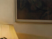 Danny Sobor, lamp (light in his office), 2023, oil on canvas, 25.4x40.6 cm. Courtesy the artist and Fortnight Institute, NYC