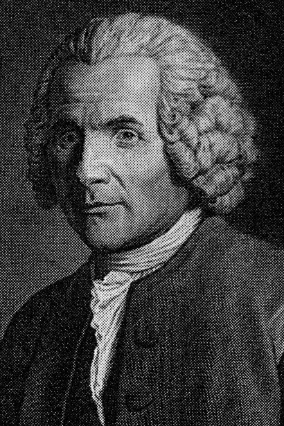 Un retrato grabado para una edición póstuma de las obras de Rousseau, a partir de un original de Angelique Briceau