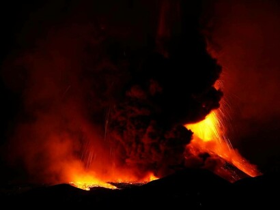 The volcanic eruption of Mount Etna in Sicily, Italy helps the soil create lovely wines