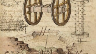 Sketchbook on military art, including geometry, fortifications, artillery, mechanics, and pyrotechnics, ms., séc. XVII, Lessing J. Rosenwald Collection, Library of Congress, Washington