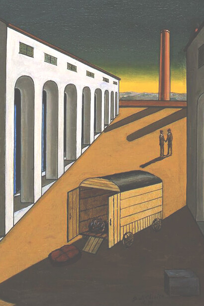 Giorgio de Chirico, Arrivo del trasloco, 1965 circa, Fondazione Giorgio e Isa de Chirico, Roma © Giorgio De Chirico by SIAE 2020