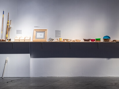 Stanislav Turina, This heaven knew nothing about me […] Nail print, exhibition view. Courtesy of Galeria Labirynt