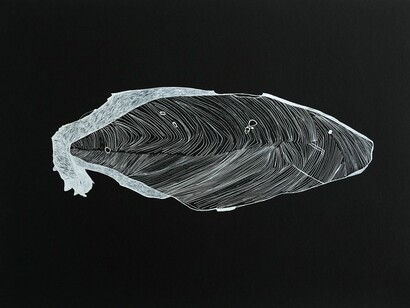 Rita Alaoui, Objet Trouvé No.21, 2016, acrylic on pa…r, 50 x 70cm. Courtesy of Tiwani Contemporary