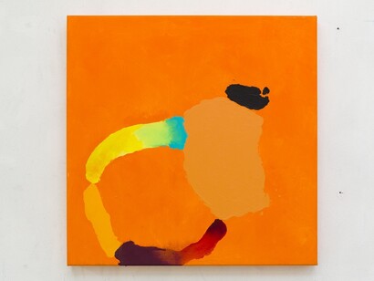 Trevor Bell, Jolly one, 2012, acrylic on canvas, 92 x 92 cm