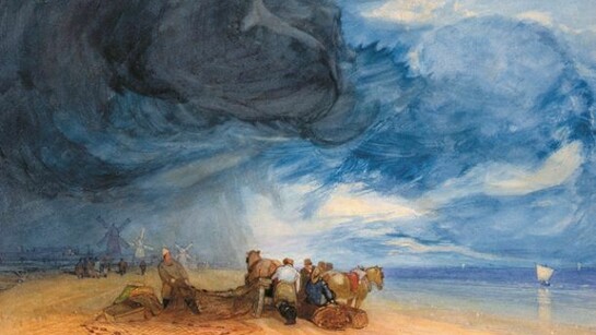 John Sell Cotman (1782-1842), Storm on Yarmouth Beach, 1831, Watercolour on paper; 37 x 53.5 cm, Norfolk Museums and Archaeology Service, Norwich Castle Museum & Art Gallery