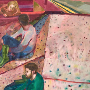 Concrete Shadows, 2019, Acrylic on canvas, 180 x 225 cm. Courtesy of Huxley-Parlour Gallery