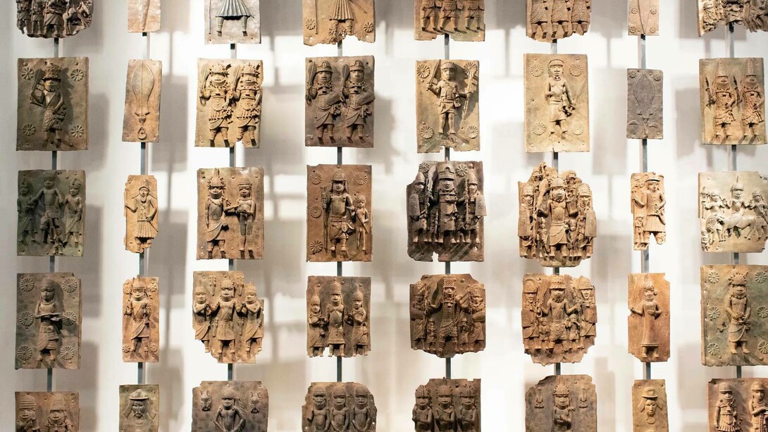 The Benin Bronzes in the British Museum in London, England