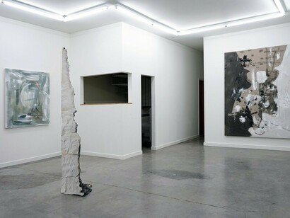Rosy Keyser & Brie Ruais, Exhibition view. Courtesy of Romer Young Gallery