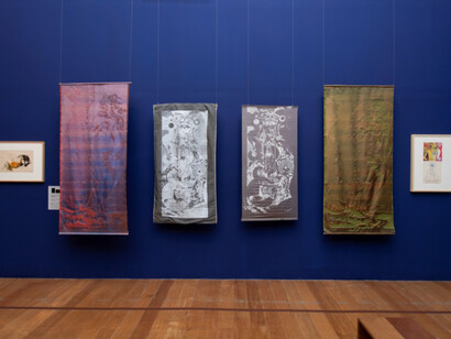 Flávio Império: tens a vontade e ela é livre, vista da exposição. Cortesia da Pinacoteca