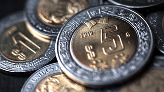 Monedas de pesos mexicanos