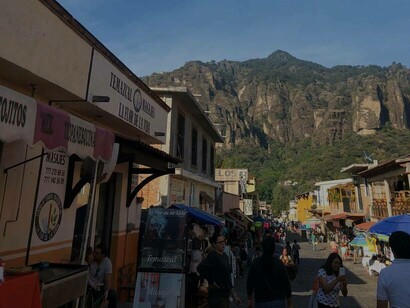 The busy and magical market at Tepoztlan, Mexico