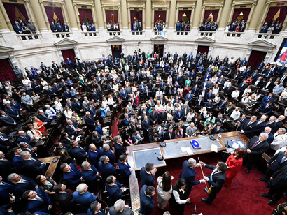 Legislative Assembly sworn in as president of Javier Milei, on December 10, 2023 in Buenos Aires, Argentina