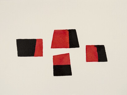 Small Fires (after Gonzalez-Torres), 2017, Ink on paper, 21.2 x 29.8 cm. © Marion Coutts. Courtesy the artist and Tintype