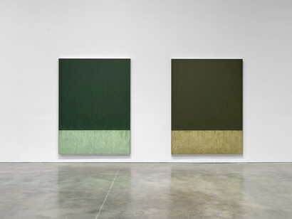 Brice Marden, I am plane image, exhibition view. Courtesy of Gagosian Gallery