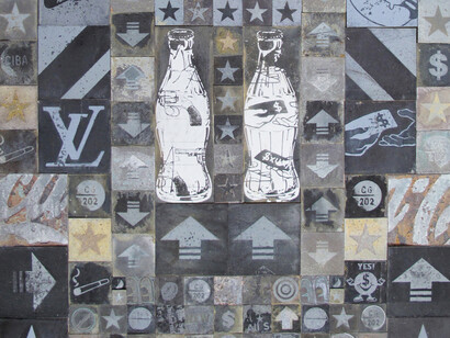 Alaric Hammond, Super Glutt, Etching & corrosion on zinc plates on wood, 81 x 120 cm, Image courtesy Saatchi Gallery, London