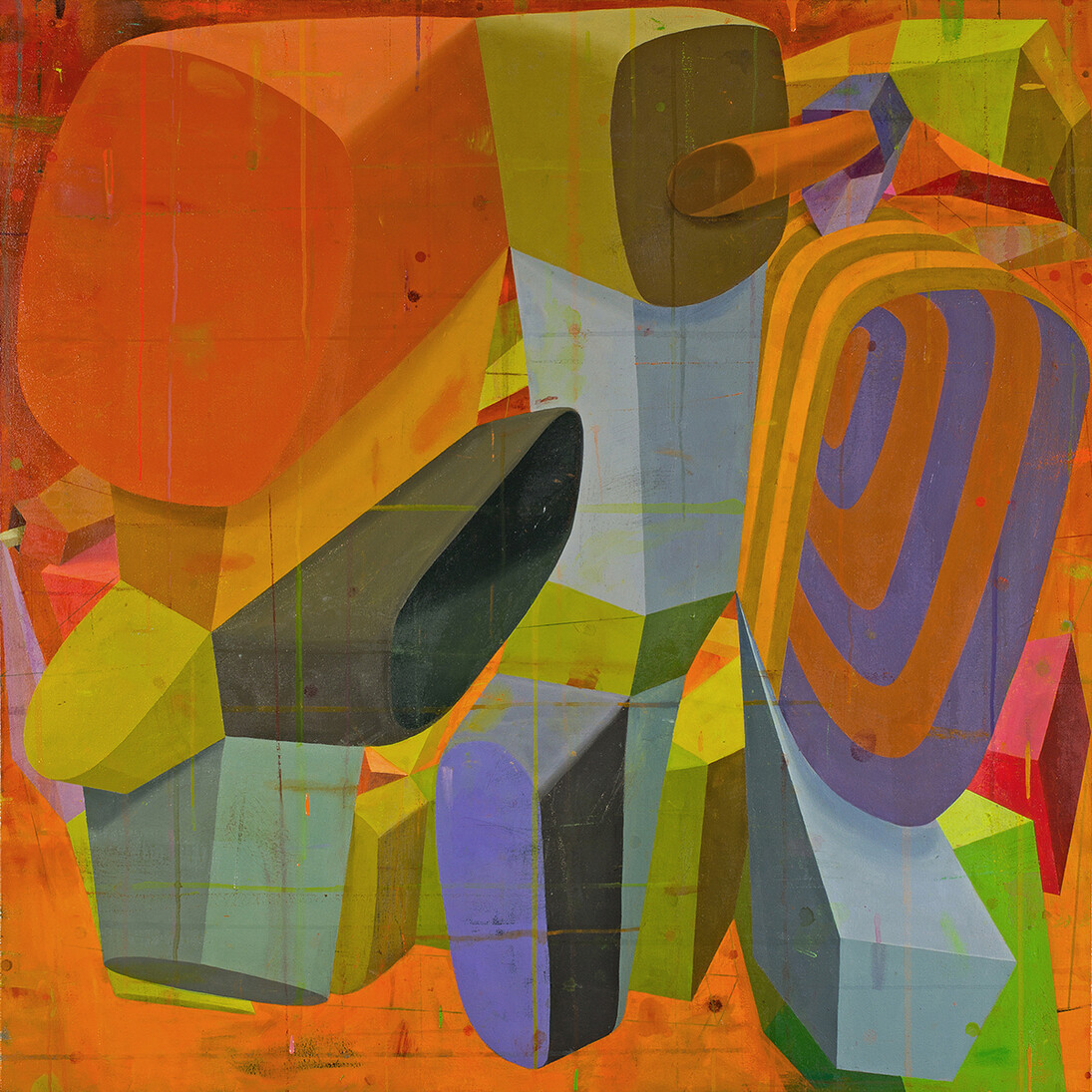 Deborah Zlotsky, Sonetto, 2014, Oil on canvas, 48 x 48 in.