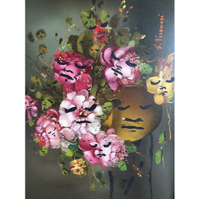 Jeffrey Louis-Reed, Overpainted borring flower painting