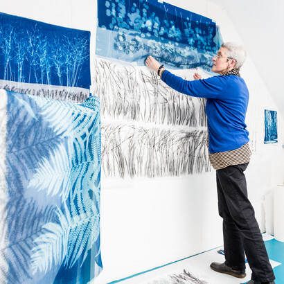 Making 03, Pauline Burbidge in her studio, 2014. Photo Philip Stanley Dickson, PSD photography
