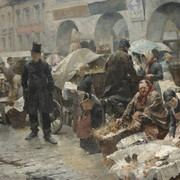 Luděk Marold, The egg market in Prague, 1888. Courtesy of National Gallery