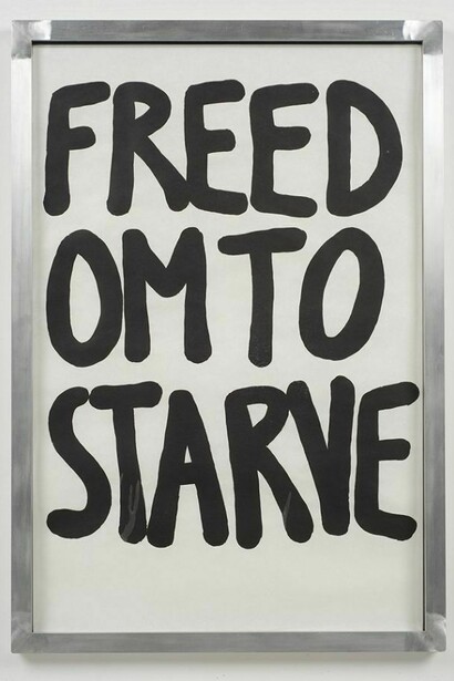 Shaan Syed, Freedom to Starve, 2014, 37 x 26 in (94 x 66 cm)