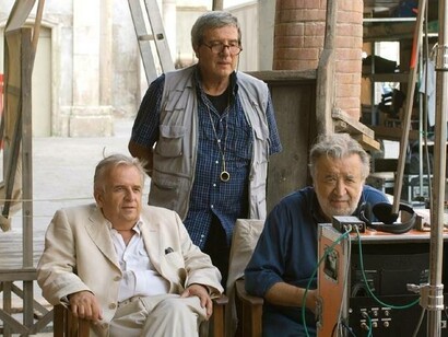 Pupi e Antonio Avati a Cinecittà, Roma, Italia