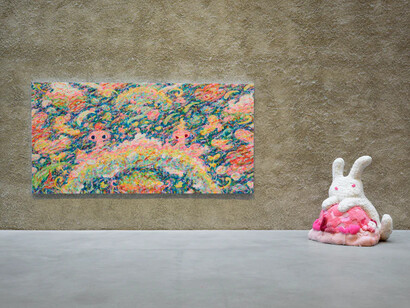 Ayako Rokkaku, Scenery in the process of being formed, ausstellungsansicht. Mit freundlicher genehmigung der König Gallery
