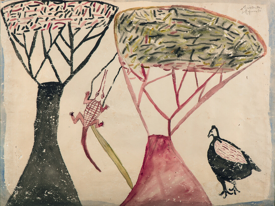 Antoinette Lubaki, Sans titre, 1929, Aquarelle sur papier, 55 x 73 cm, Collection Pierre Loos, Bruxelles © Antoinette Lubaki