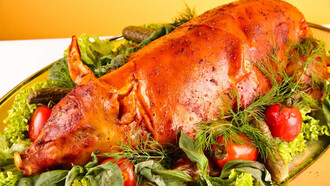 A pig roasted on the spit has been an unavoidable Christmas dish in Orthodox Balkan families and the apple was used as a universal remedy