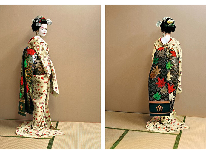The maiko as an artist, the artist as a maiko. Kyoto, Japan, Self-portraits, 11 June 2004. ©Jacqueline Hassink / Courtesy of Benrubi Gallery, NYC
